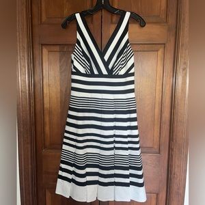 White House Black Market white & black striped dress size 2.